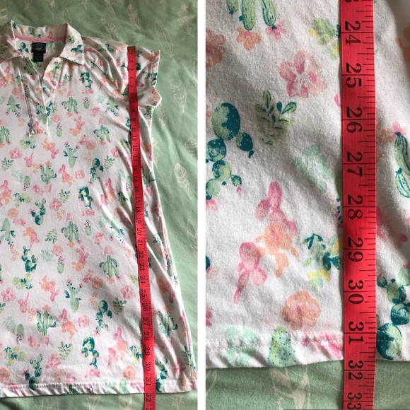 Laura Ashley cactus print nightshirt - size Large - Picture 14 of 16